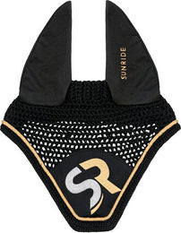 Sunride Fliegenhaube Exclusive Line Square für Ponys aus Baumwolle Schwarz/Grau – Bild 1 von 3