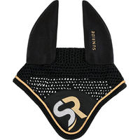 Produktbild von Sunride Fliegenhaube RD Ohrnetz Exclusive Line aus Baumwolle für Ponys in Schwarz/Rot