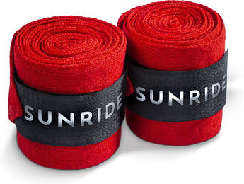 Sunride Gamaschen für Pferde aus Acryl in Rot 2er Set – Bild 1 von 4