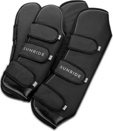 SUNRIDE Leder Gamaschen für Pferde Vollblut Schwarz – Bild 1 von 8