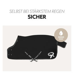 Produktbild von SUNRIDE Regendecke für Pferde Dublin in Schwarz 165cm wasserdicht und atmungsaktiv - 1 Stk.