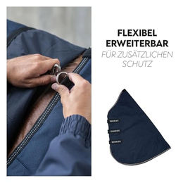 SUNRIDE Regendecke Glasgow für Pferde Blau 125 cm wasserdicht und atmungsaktiv – Bild 1 von 4