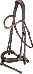 Sunride schwedische Trense Aspen für Ponys aus weichem Echtleder mit Zügeln in Schwarz – Bild 1 von 6