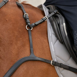 Sunride Vorderzeug Ascot aus Echtleder mit Martingal für Pferde als 3-Punkt und 5-Punkt nutzbar in Braun – Bild 1 von 6