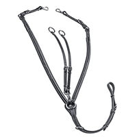 Produktbild von SUNRIDE Vorderzeug aus Echtleder mit Martingal für Pferde Windsor Schwarz Pony