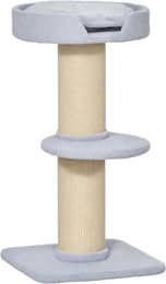 Sunvello Kratzbaum für Katzen 91 cm mit Sisalstämmen und Kissen in Hellblau – Bild 1 von 2