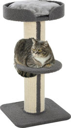 Sunvello Kratzbaum für Katzen in Grau mit Sisalstämmen und Kissen, 91 cm hoch – Bild 1 von 3