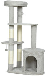 Sunvello Kratzbaum für Katzen mit Höhle und Sisalstämmen, 114 cm, Hellgrau – Bild 1 von 1