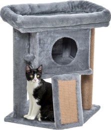 Sunvello Kratzbaum für Katzen mit Höhle und Spielball, 57 cm, Hellgrau – Bild 1 von 3