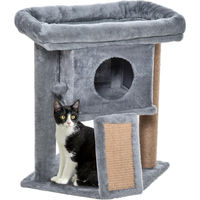Produktbild von Sunvello Kratzbaum für Katzen mit Höhle und Spielball, 57 cm, Hellgrau