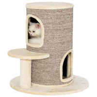 Produktbild von Sunvello Kratztonne für Katzen in Beige mit Plüsch und Sisal