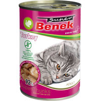 Produktbild von Super Benek Getreidefreies Nassfutter für Katzen Adult Truthahn in Sauce 10 x 415 g - 10 x 415 g
