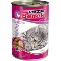 Produktbild von Super Benek Getreidefreies Nassfutter Wild in Sauce für ausgewachsene Katzen 10 x 415 g - 10 x 415 g