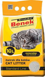 Produktbild von Super Benek Natural Unparfümiertes Klumpstreu für Katzen 10 l - 10 l