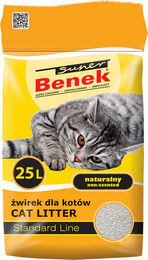 Super Benek Natural Unparfümiertes Klumpstreu für Katzen 25 l - 25 l – Bild 1 von 3