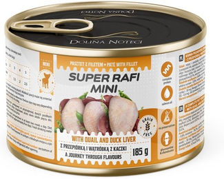 SUPER RAFI Mini Nassfutter Pastete mit Geflügel für kleine Hunderassen Adult 185g – Bild 1 von 1