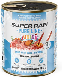 SUPER RAFI Pure Line Junior Nassfutter mit Lamm und Süßkartoffeln für Welpen getreidefrei monoprotein 800g – Bild 1 von 1