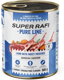 SUPER RAFI Pure Line Nassfutter Lamm für adulte Hunde getreidefrei mit hohem Fleischanteil 800g – Bild 1 von 1