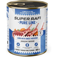 Produktbild von SUPER RAFI Pure Line Nassfutter Lamm für adulte Hunde getreidefrei mit hohem Fleischanteil 800g
