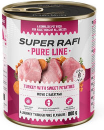 SUPER RAFI Pure Line Nassfutter Pute für adulte Hunde getreidefrei monoprotein 800g – Bild 1 von 1