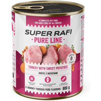 Produktbild von SUPER RAFI Pure Line Nassfutter Pute für adulte Hunde getreidefrei monoprotein 800g