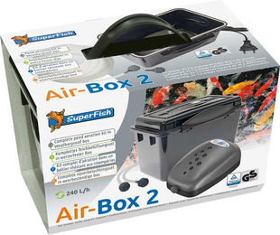 Superfish Air-Box 2 Teichbelüftungsset mit Sauerstoffpumpe 240 l/h und Abdeckbox – Bild 1 von 4