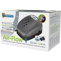Produktbild von SuperFish Air-Flow 1 Aquariumbelüfter Luftpumpe für Fische 96 l/h Schwarz/Grau - 1 Stk.