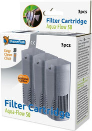 SuperFish Aqua-Flow Easy Click Kassette 50 Innenfilter für Fische 3 Stück – Bild 1 von 2