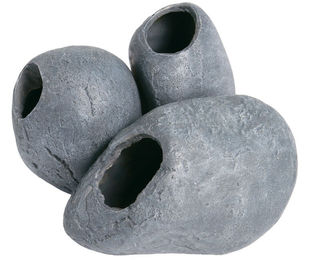 Superfish Aquarienhöhle Fish Cave 3 Versteck Deko für Fische und Garnelen Grau 17,8x13,3x16cm – Bild 1 von 3