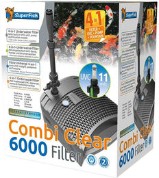 SuperFish Combi Clear 6000 Teichfilter Komplettfiltersystem mit 11 Watt UVC Unterwasserfilter – Bild 1 von 3