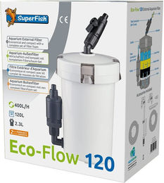 Produktbild von SuperFish Eco-Flow 120 Außenfilter für Fische aus Kunststoff in Schwarz oder Weiß