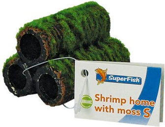 Superfish Garnelen Haus mit Moos Figur und Höhle Grün 6,5x6cm – Bild 1 von 4