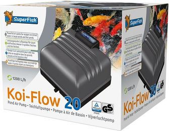 SuperFish Koi-Flow 20 Luftpumpe für den Teich mit 1200 l/h Luftleistung – Bild 1 von 3