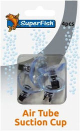 Superfish Luftschlauch Saugnapf für Fischaquarien transparent 4 Stück – Bild 1 von 2