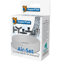 Produktbild von SuperFish Luftschlauch und Zubehör Set für Fische in Schwarz und Transparent - 2,5 m