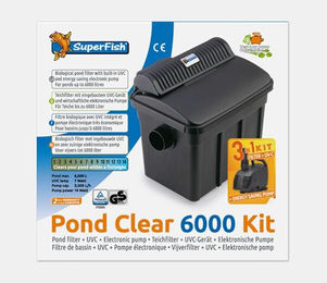 Superfish PondClear 6000 Teichfilter Set mit 7 W UVC und Pumpe für Teiche bis 6000 Liter – Bild 1 von 5