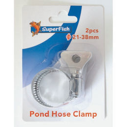 Superfish Schlauchklemmen aus Edelstahl mit Flügelmutter 21-38mm 2 Stück – Bild 1 von 1