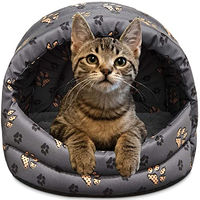 Produktbild von SuperKissen24 Hundehütte und Katzenhöhle Wasserdicht Grau 61x45x41 cm