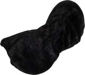 Produktbild von Superweiche Satteldecke für Pferde von QHP in Schwarz aus Polyester