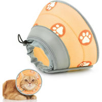 Produktbild von Supet Halskrause für Katzen aus Stoff in Orange Größe S einstellbar