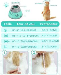 Supet Katzen Halskrause Einstellbarer Weicher Kragen Grün Größe L 22.9-30.5cm – Bild 1 von 6