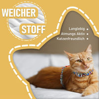 Produktbild von Supet Katzengeschirr und Leine verstellbar in Orange für Katzen