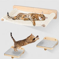 Produktbild von Supfine 3-teiliges Katzenwand Set mit Kletterwand, Plattform und 2 Kissen zur Wandmontage