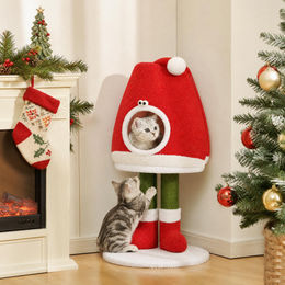 Supfine Kratzbaum Weihnachtsmütze mit Sisal-Kratzstämmen für Katzen 70 cm – Bild 1 von 1