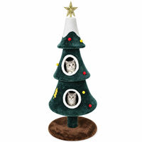 Produktbild von Supfine Weihnachts-Kratzbaum 150 cm XXL Katzenbaum mit 2 Katzenhöhlen und mehrstöckigem Design