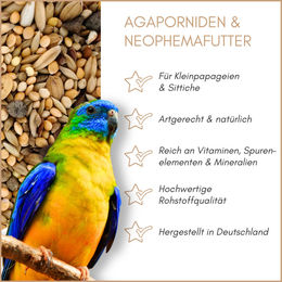 Supravit Agaporniden und Großsittich Hauptfutter Mischung aus Körnern und Saaten 2,5 kg – Bild 1 von 8