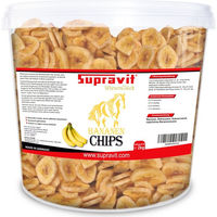 Produktbild von Supravit Bananenchips für Pferde 2kg Eimer getrocknete Bananenscheiben als Leckerli und Trainingssnack