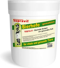 Supravit Bierhefe gemahlen 500g feines Bierhefepulver für Hunde zur Unterstützung von Haut, Fell und Verdauung – Bild 1 von 3