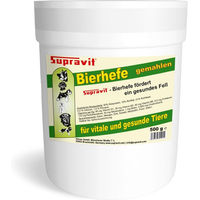 Produktbild von Supravit Bierhefe gemahlen 500g feines Bierhefepulver für Hunde zur Unterstützung von Haut, Fell und Verdauung