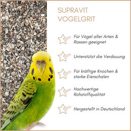 Supravit Buntes Vogelgrit Mineralfutter und Verdauungshilfe für Vögel 1000g – Bild 1 von 3
